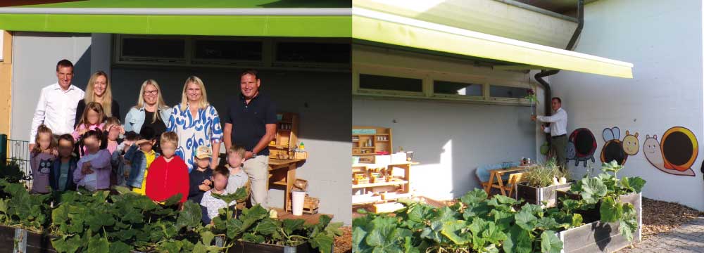 Enayati spendet Schatten für den örtlichen Kindergarten Enayati spendet Schatten für den örtlichen Kindergarten