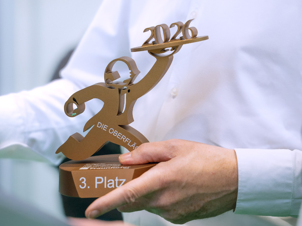 AgTherm® Ausgezeichnet mit dem Dritten Platz bei "DIE OBERFLÄCHE 2026" des Fraunhofer IPA AgTherm® Ausgezeichnet mit dem Dritten Platz bei "DIE OBERFLÄCHE 2026" des Fraunhofer IPA